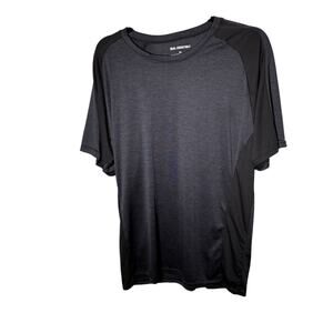 Real Essentials Mens Size XL Colorblock Athletic T-Shirt Heathered Black *flaw*